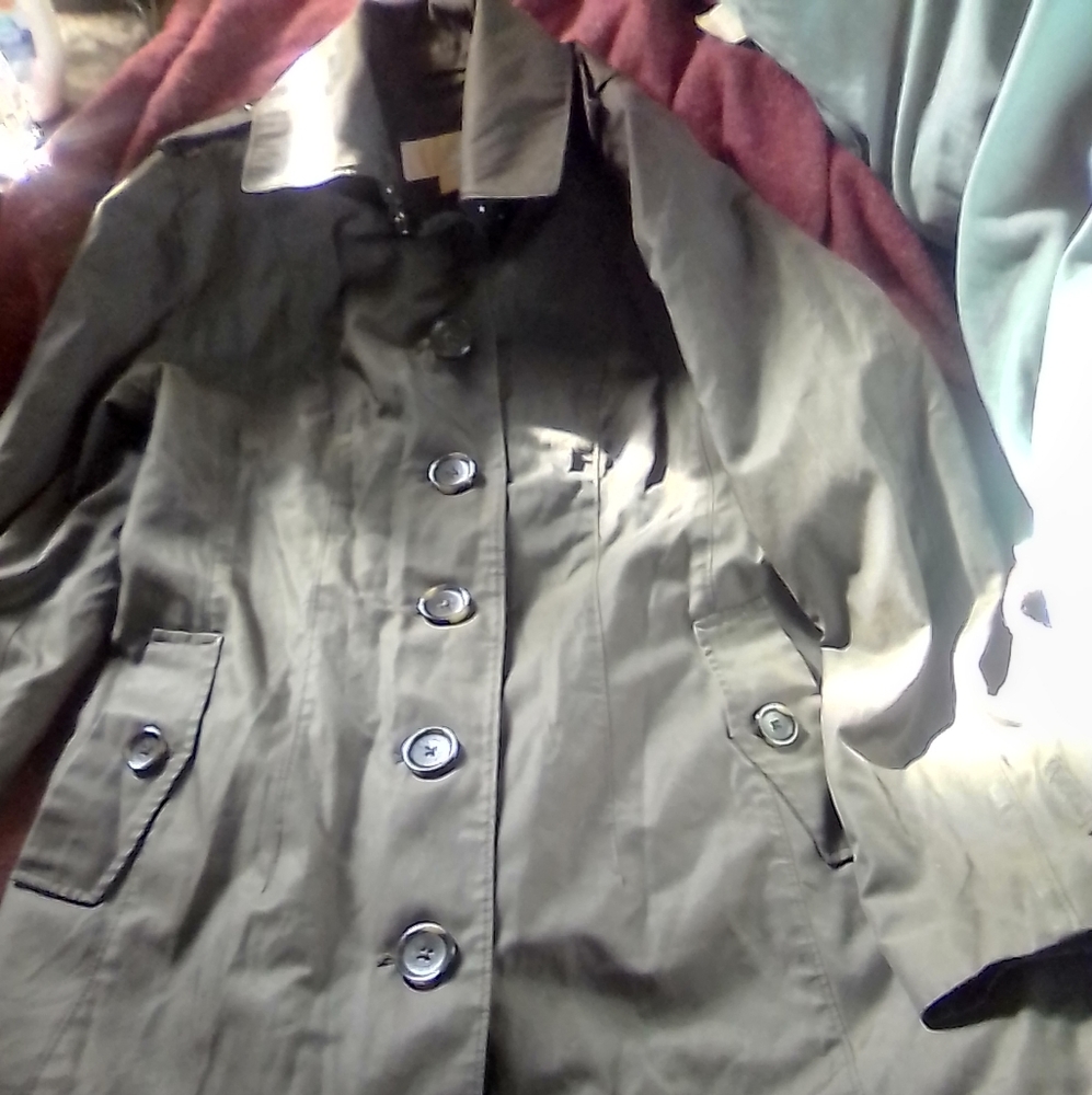 Michael Kors trench coat small olive green